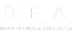 Brian Francis Associates White Logo